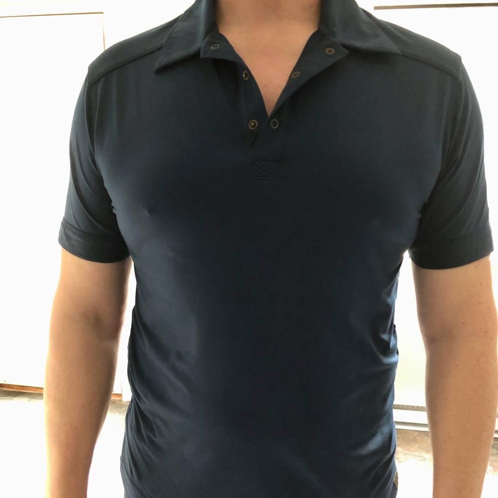 Polo Classic Shirt by Field & Stream in Light Navy Blue Size Small in EUC